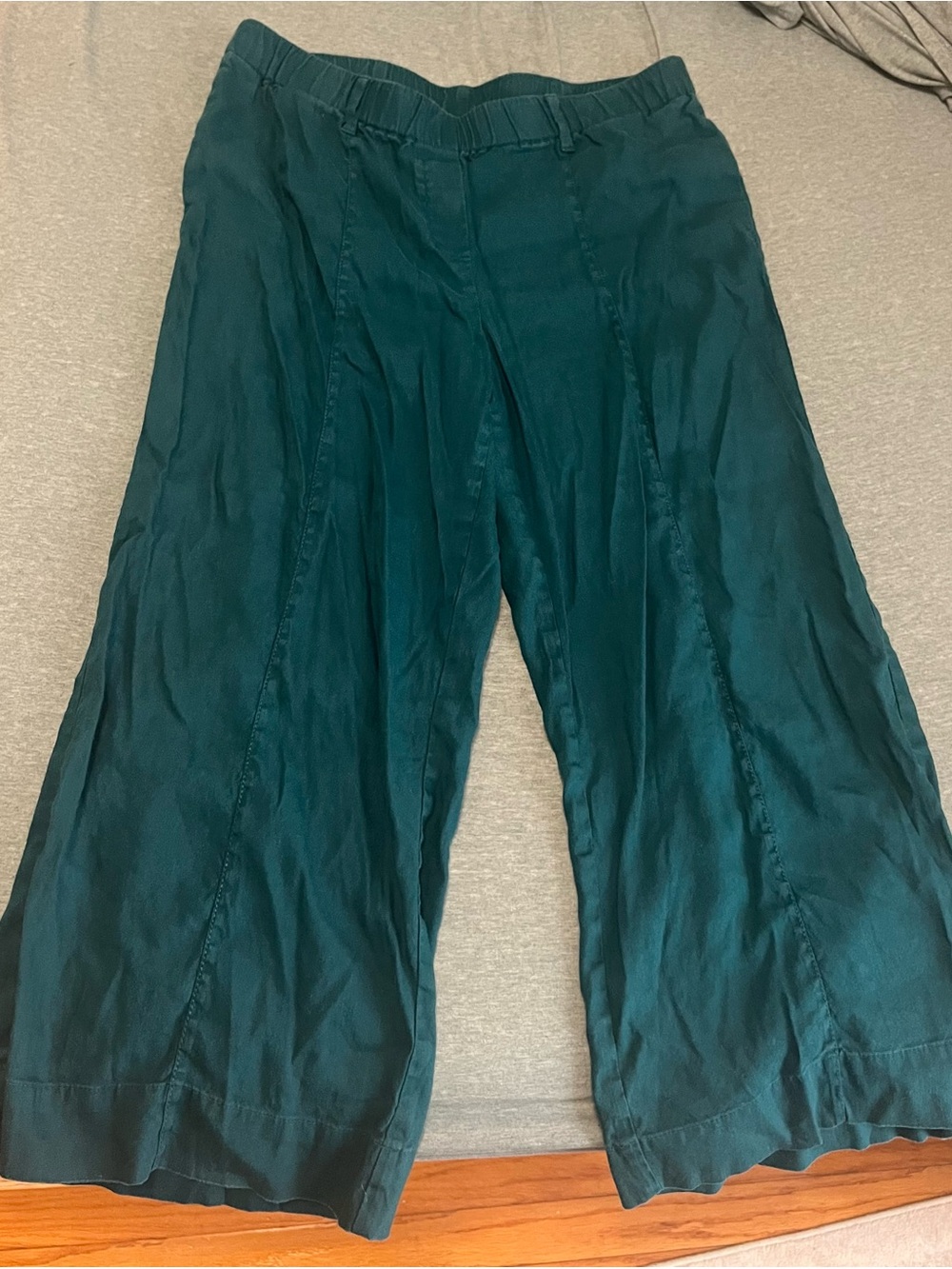 J. Jill Teal Wide-Leg Cropped Pants